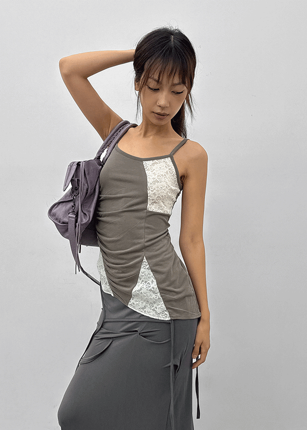 Beltol Lace Asymmetrical Sleeveless