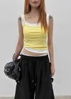Rabiden Layered Sleeveless Top (Built-in Cap)