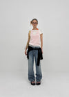 Peujeune Cap Sleeve Short-sleeve Knit