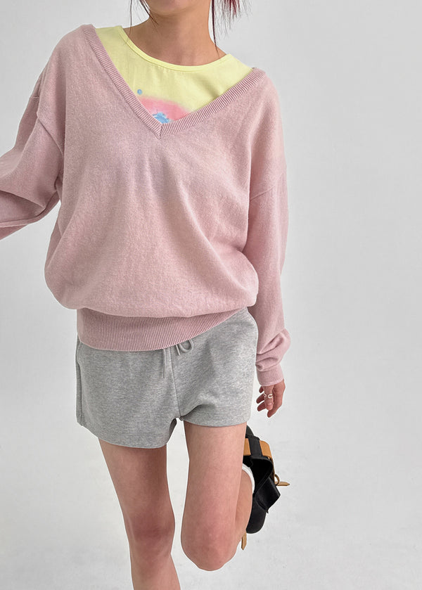 Corey Loose Fit V-neck Knit