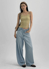 Elton Summer Washing Wide Denim Pants