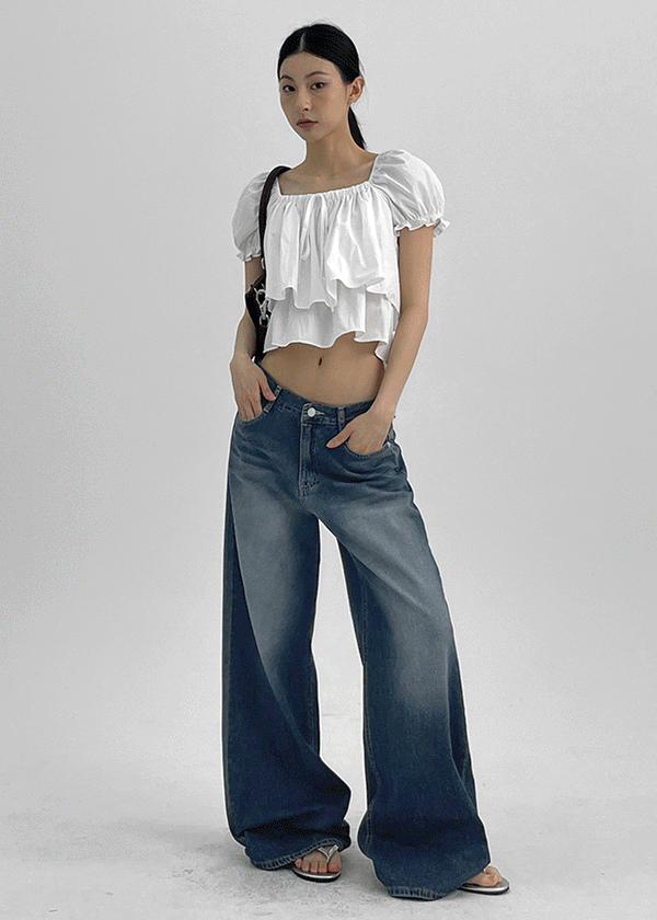 Lamins Crop Frill Blouse