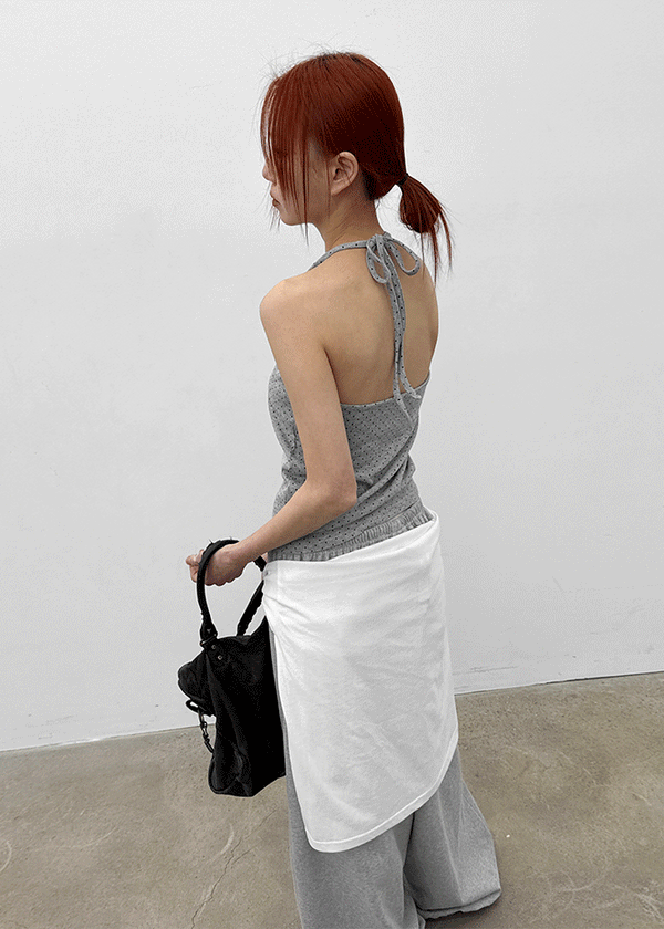 Pintero Dot Strap Halter Sleeveless