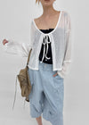 Rivets Knit Linen Cardigan