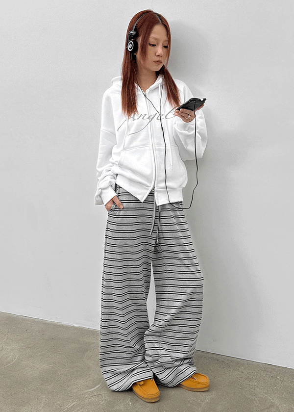 Rotaf Two-way Lettering Hooded Zip-up