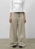 Dunda Incision Rivet Wide Cotton Pants (belt Set)