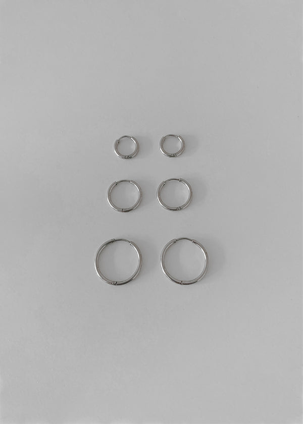 外科鋼環形耳環