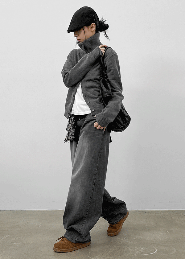 Nez Washed Wide Denim Pants