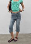 Relling Slit Capri Denim Pants