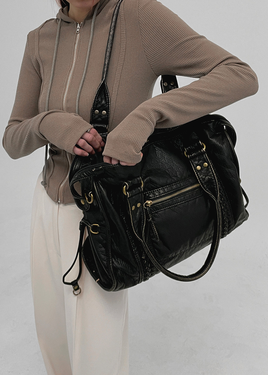 Hilleng Fringe Leather Shoulder Bag – BLACKUP