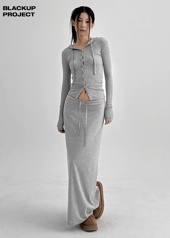 MADE] Chico String Banding Long Skirt – BLACKUP