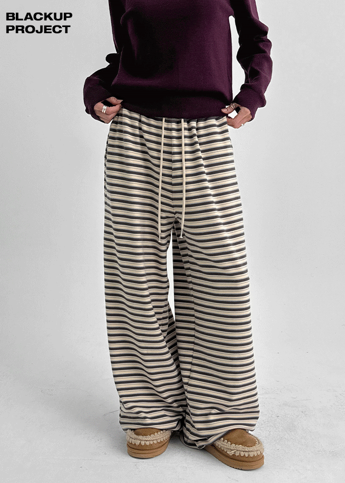 panapu3さま専用 MADE] Kanfu Stripe Wide Banding Pants – BLACKUP