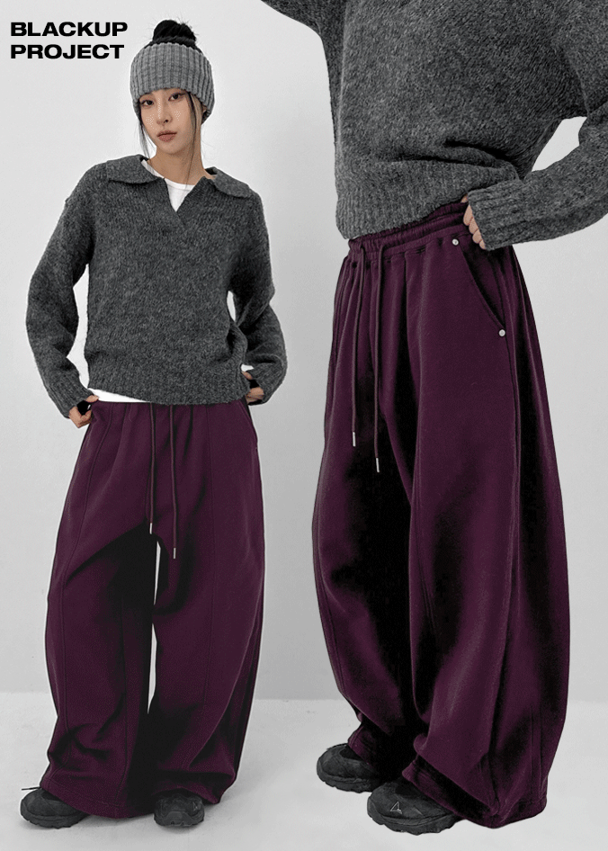 MADE] Hirose Panel Rivet Balloon Banded Pants – BLACKUP