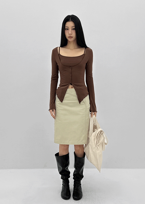 Hargen SET - Cardigan, Sleeveless (Built-in Cap)