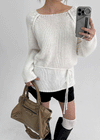 Haongde Boatneck Strap Knit