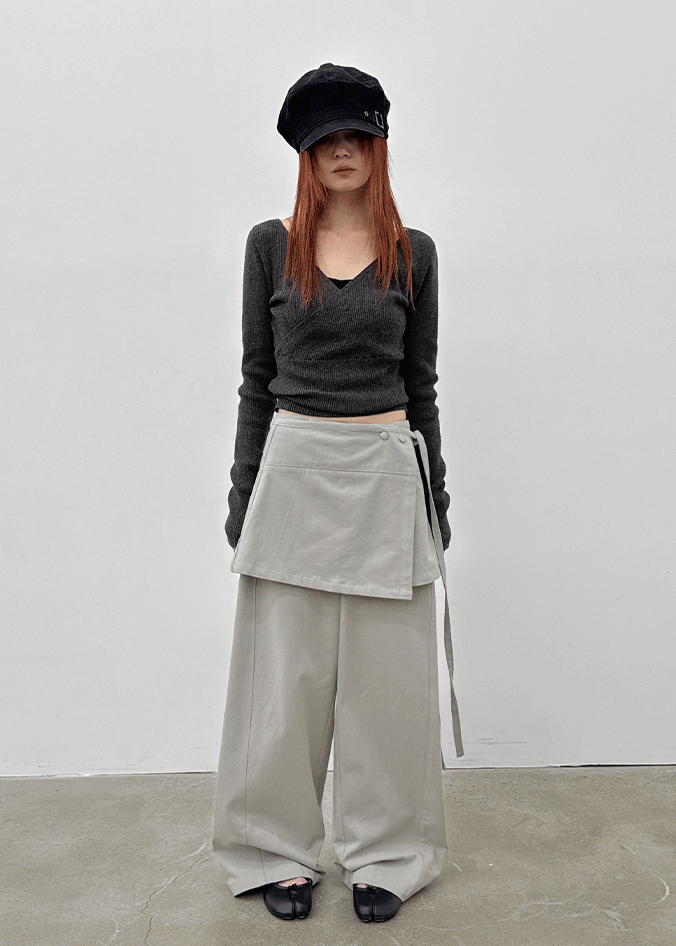 Delco Set - Wrap Skirt, Pants – BLACKUP