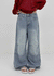 Meloff cut-out wide denim pants