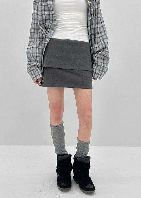 Huriki Folding Mini Skirt Pants