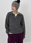 Yelper Wool Open Collar Knit