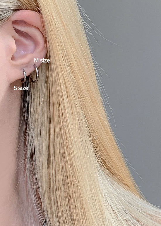 外科鋼環形耳環