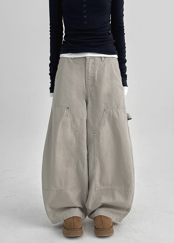 (UNISEX) Trankie Carpenter Balloon Wide Cotton Pants