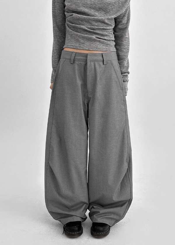 (UNISEX) Tenum Back Pocket Balloon Wide Slacks