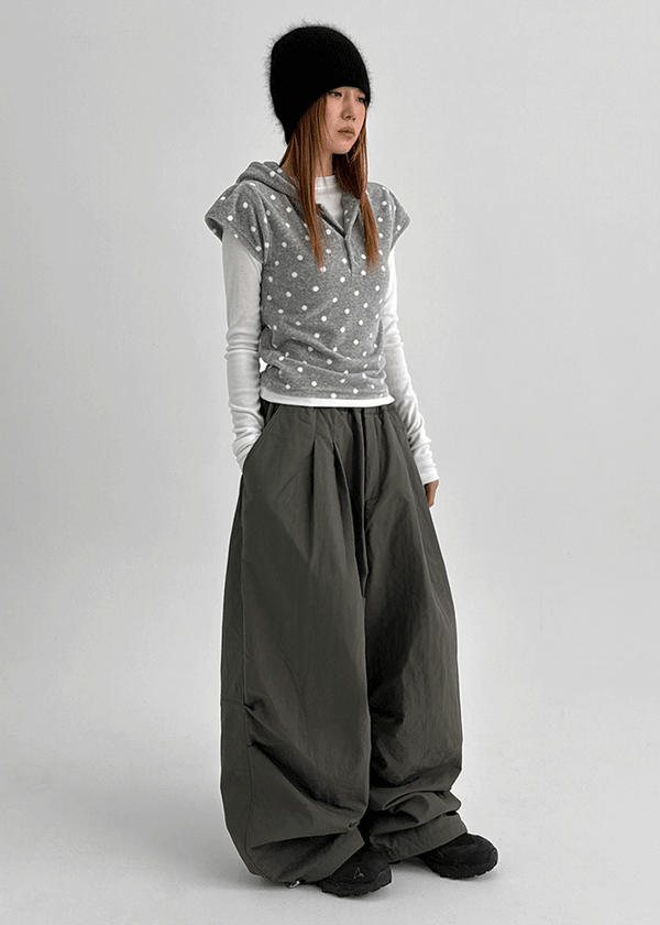 (UNISEX) Kennut Wide Balloon Padded Banding Pants