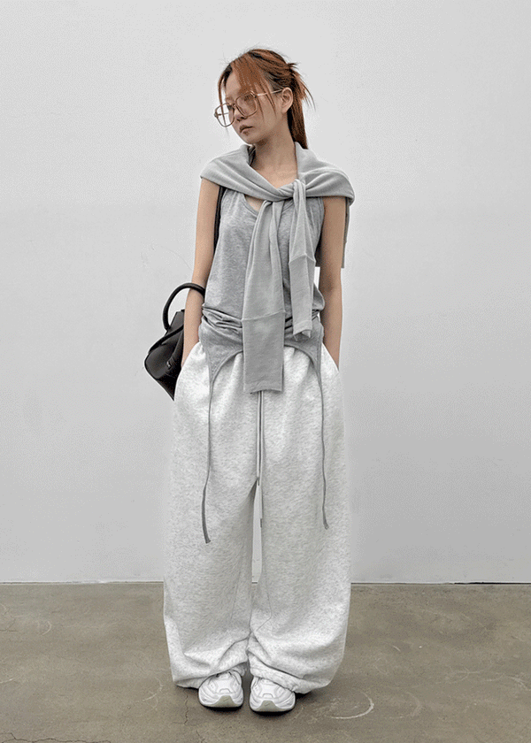 (UNISEX) Pureng String Wide Elastic Waist Pants