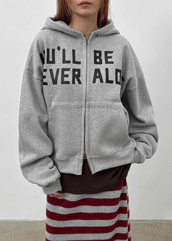 (UNISEX) Webert Fleece Lettering Hoodie