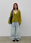 (UNISEX) Port Damage Wide Denim Pants