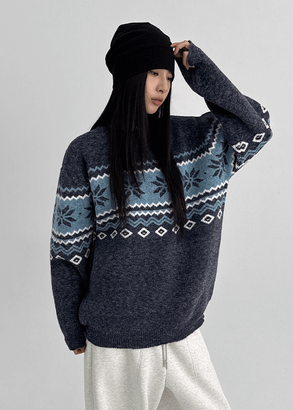 (UNISEX) Yondela Nordic Round Knit