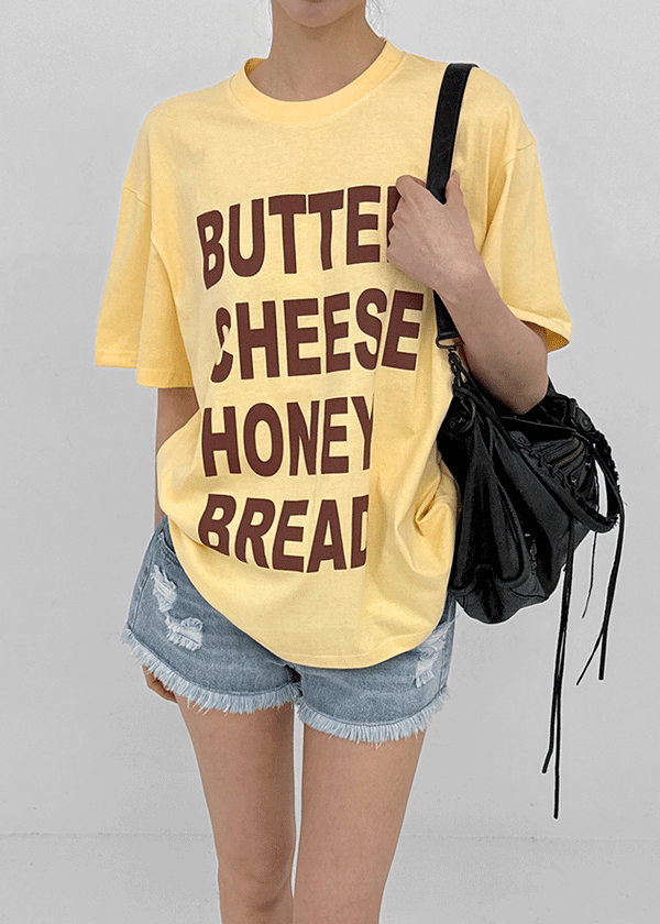 (UNISEX) Potato Lettering Short Sleeve T-shirt
