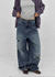 (UNISEX) Caval Damaged Wide Denim Pants