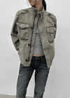 (UNISEX) Dedy Washed Stitch Field Jacket