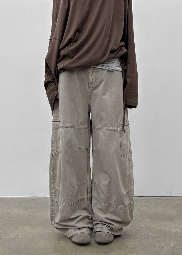 (UNISEX) Remnant Pigment Wide Cargo Pants