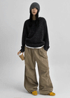 (UNISEX) Nuadi Line Parachute Wide Pants