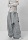 (UNISEX) Ekat Printed Fleece Wide Banding Pants