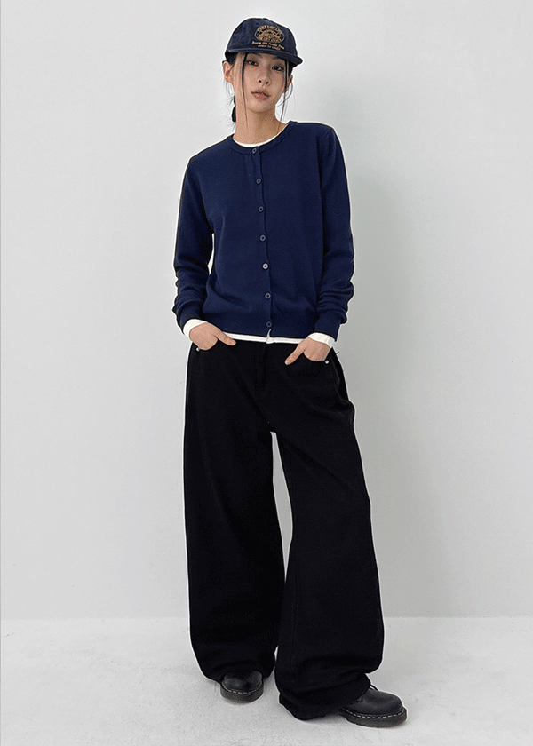 Hansding Bijo Folding Wide Cotton Pants (Fleece Ver.)