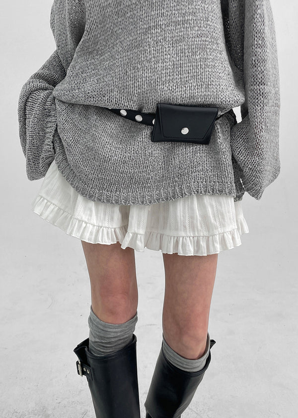 Edinut Stud Leather Cardholder Belt