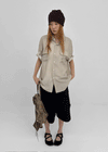 Optical Summer Roll-up Short Sleeve Shirt