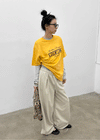 Marita Overfit Lettering Short Sleeve Tee