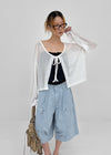 Rivets Knit Linen Cardigan