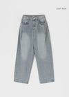 Moblanc One Tuck Wide Denim Pants