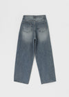 Moblanc One Tuck Wide Denim Pants