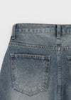 Moblanc One Tuck Wide Denim Pants