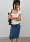 Meko Lace Wrap Short Sleeve Tee