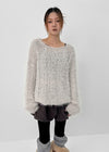 Caroen Boat Neck Boucle Knit