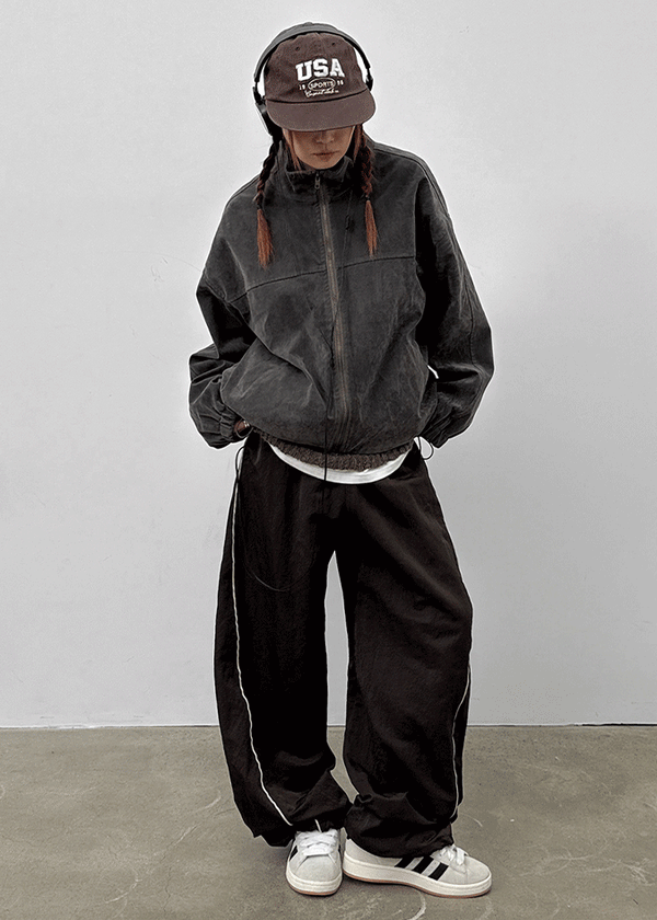 Warmdienne High-neck Suede Jumper