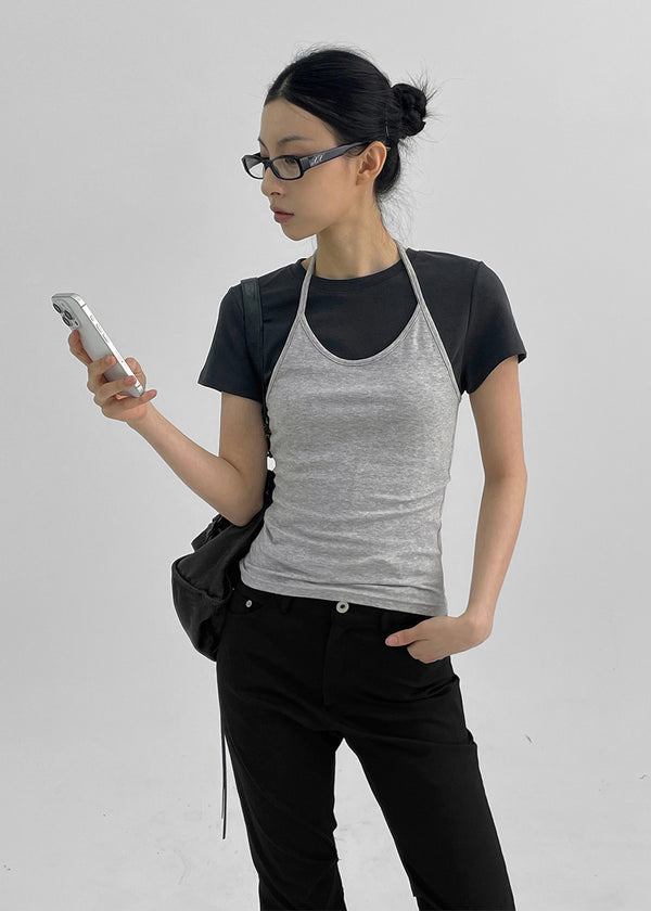 Oiket Strap Halter Tank