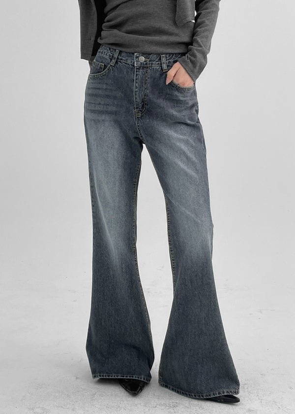 Bonia Boots Cut Washing Denim Pants